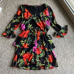 Black Floral Express Dress